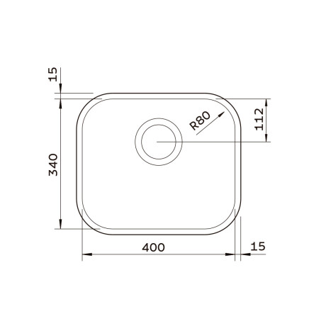 Pileta Acero Inox Simple 48X34X18Cm Con Valvula Canastilla Tramontina 000