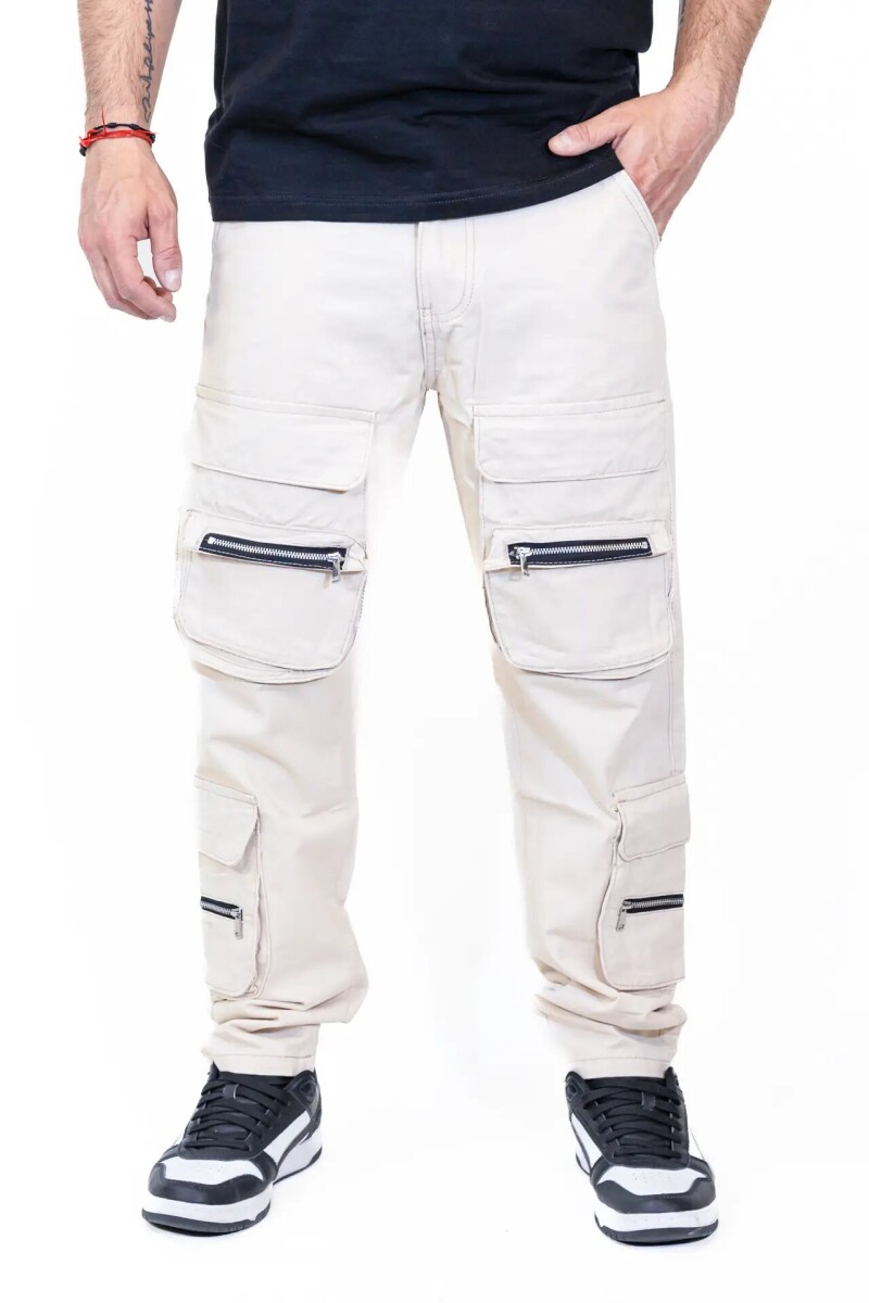 Cargo gabardina Crudo