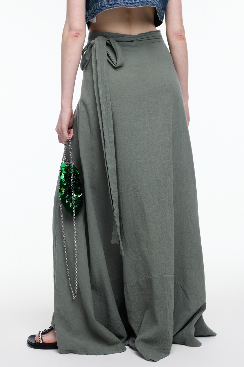 Falda maxi de gasa Army