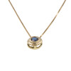 Colgante Zafiro doble virola con cadena de oro amarillo 18k Colgante Zafiro doble virola con cadena de oro amarillo 18k