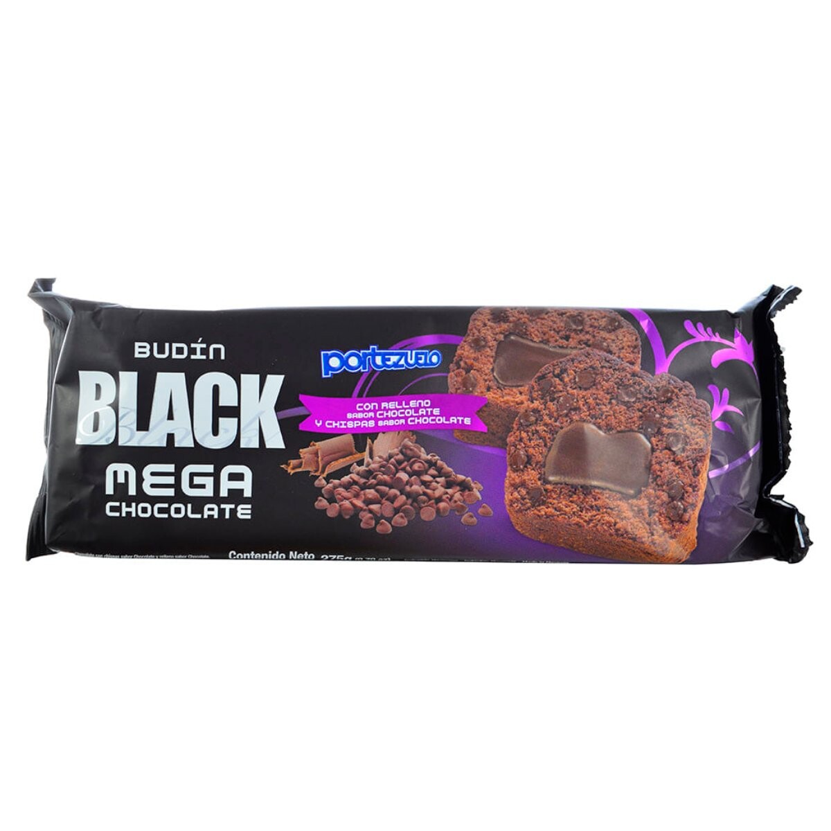 Budin Portezuelo relleno 240g Black mega chocolate 