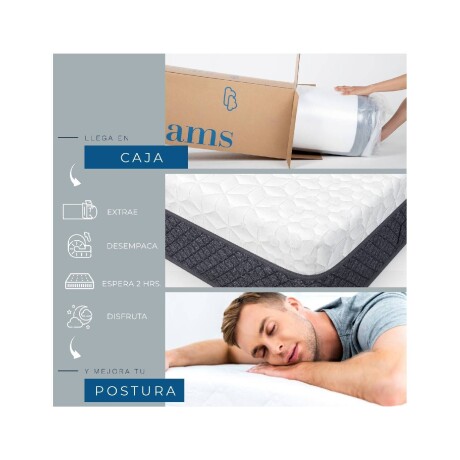 Colchón en caja Individual 1 plaza Memory Foam Tecnologia Comfortfoam descanso perfecto 5 capas de espuma alta densidad Colchón en caja Individual 1 plaza Memory Foam Tecnologia Comfortfoam descanso perfecto 5 capas de espuma alta densidad