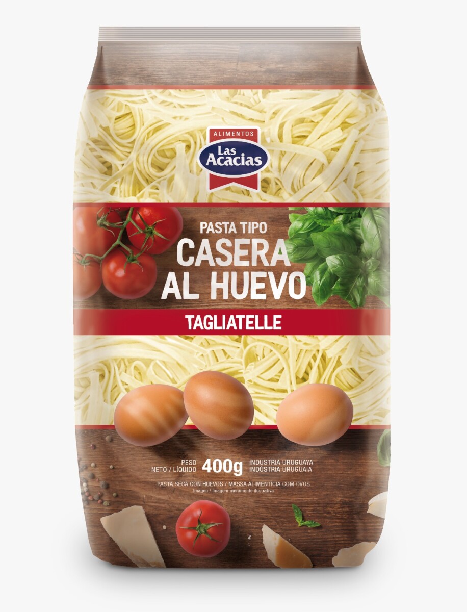 FIDEOS LAS ACACIAS T/CASERO HUEVO 400G TAGLIATELLE 