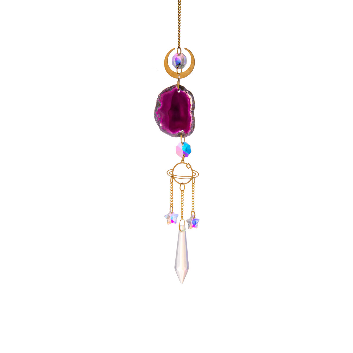 Atrapasol Con Piedra Semipreciosa - Violeta 