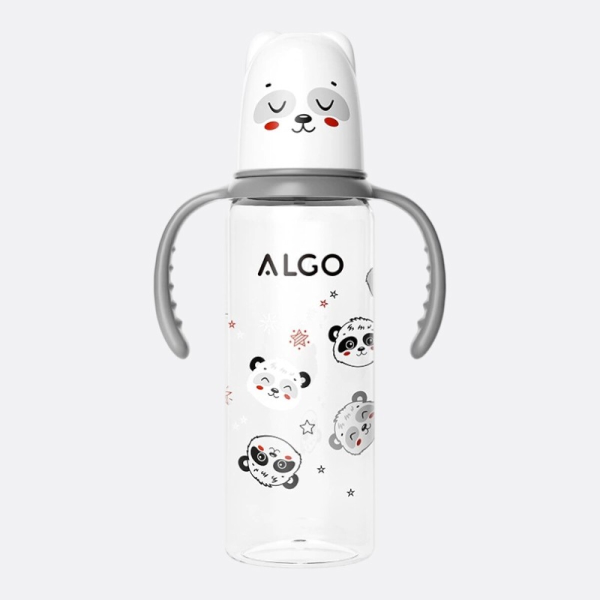 Mamadera Bebé 240ml Con Agarre - Panda 