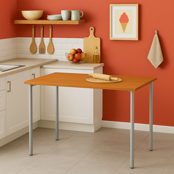 Mesa De Comedor Modelo Gitana, Rectangular Apta Para 6 Personas. MARRON