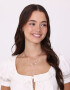 Collares Cortos Con flores Collar Corto Con Flores Y Corazones - Dorado