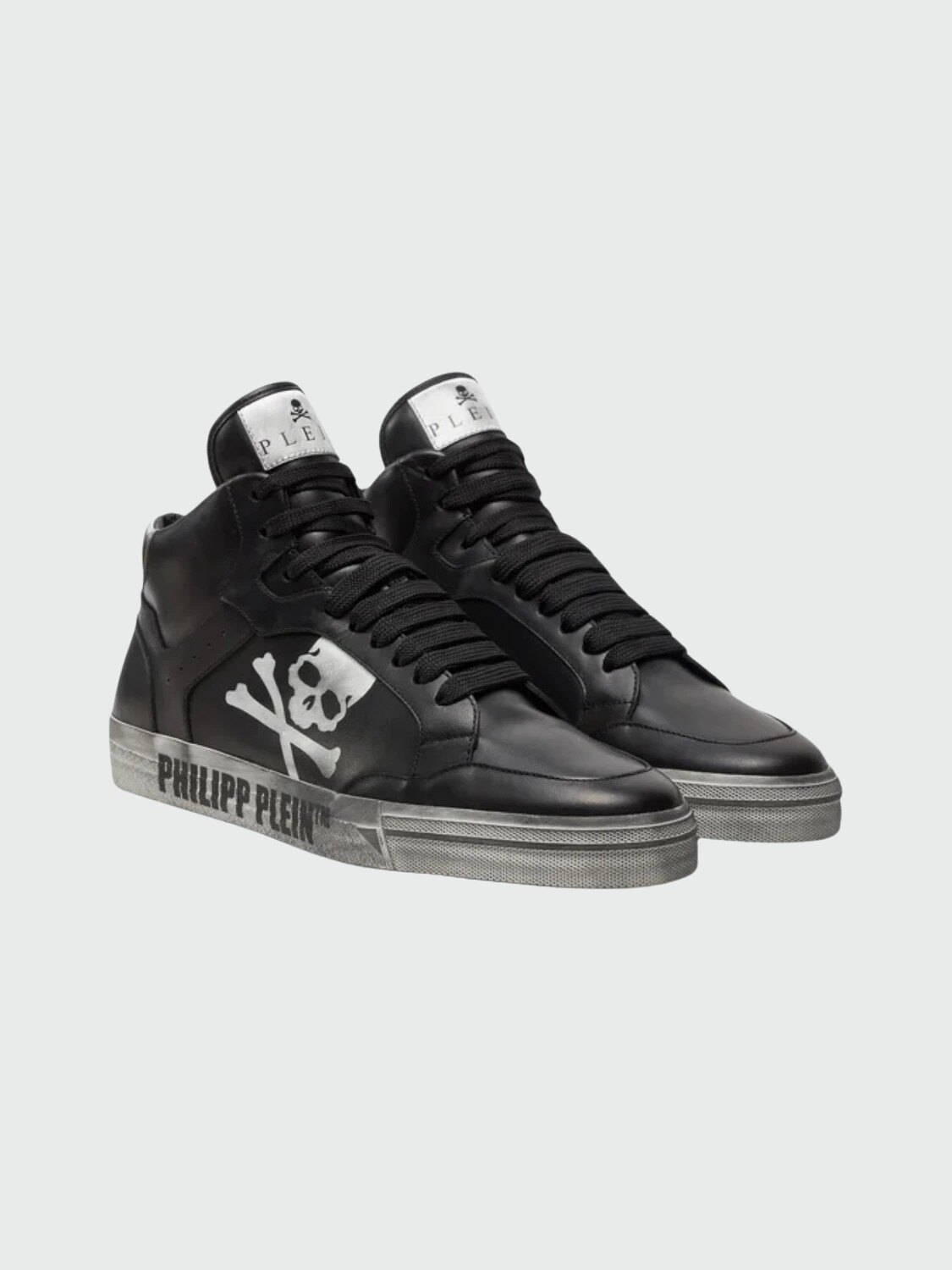 PHILIPP PLEIN - zapatillas negras Retrokickz™ de cuero Negro