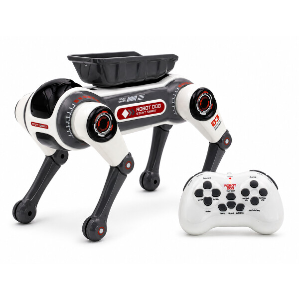 Perro Robot Inteligente con Control Remoto, Luces y Sonido GRIS