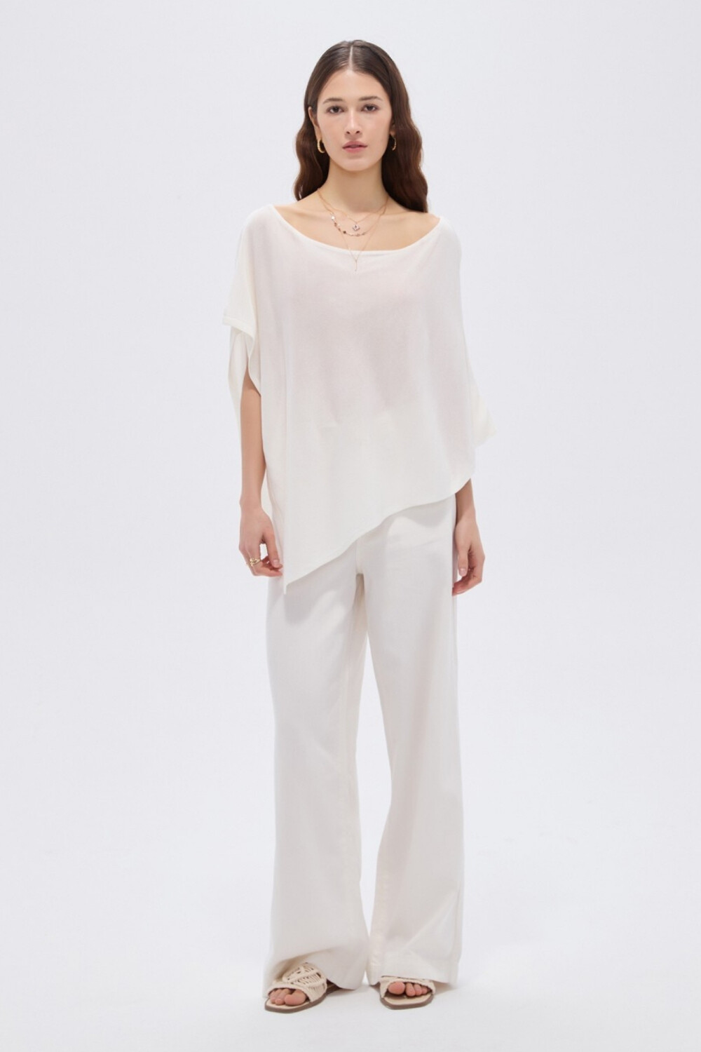 Poncho Frial Marfil / Off White