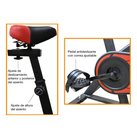 Bicicleta Spinning Max 120 Kg Excelente Calidad Regulable Negro