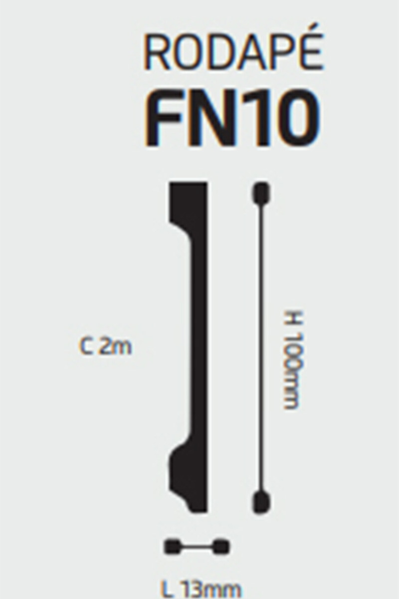 Zocalo FN10 ZOCALO EN POLIESTIRENO EXTRUIDO BLANCO FN10 (100X13X2000MM)