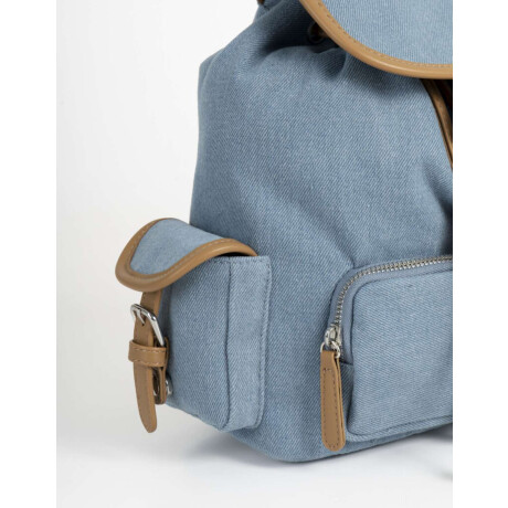 Mochila Denim Back To School Azul Celeste