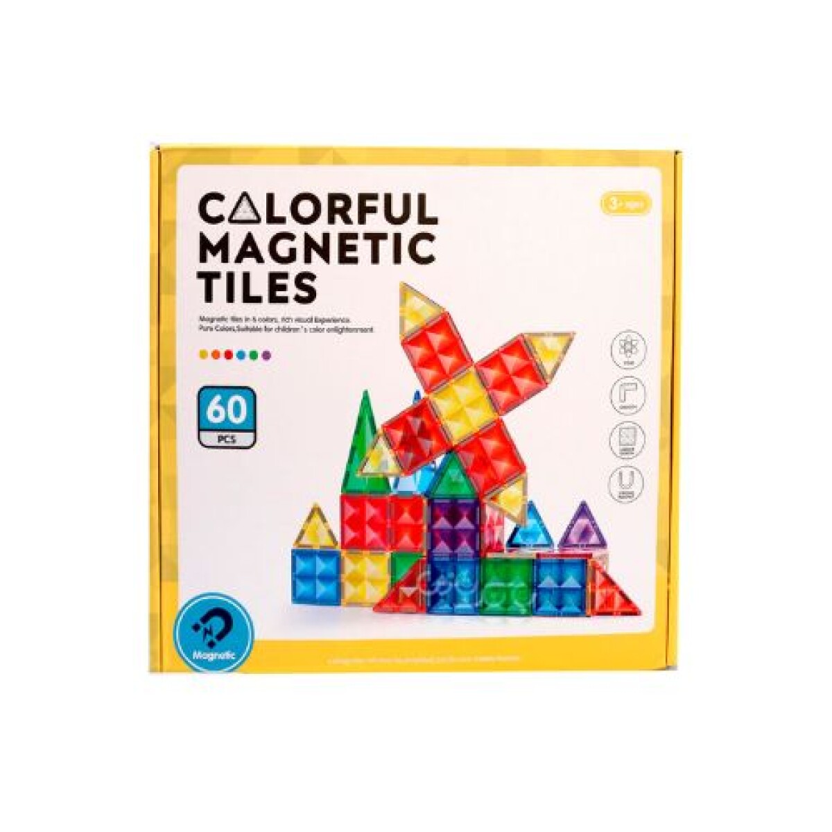 Bloques Magneticos Diamante 60 pz - Bloques Magneticos Diamante 60 Pz 