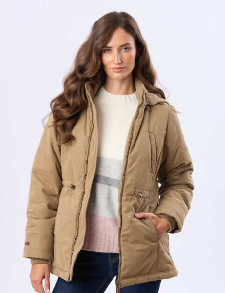 CAMPERA DE ABRIGO CON FORRO DE SHERPA Beige
