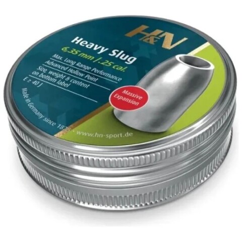 Chumbos H&N Heavy Slug 6,35 Mm 46 Gr 100u Chumbos H&N Heavy Slug 6,35 Mm 46 Gr 100u