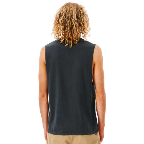 Remera Rip Curl Plain Wash Muscle Negro