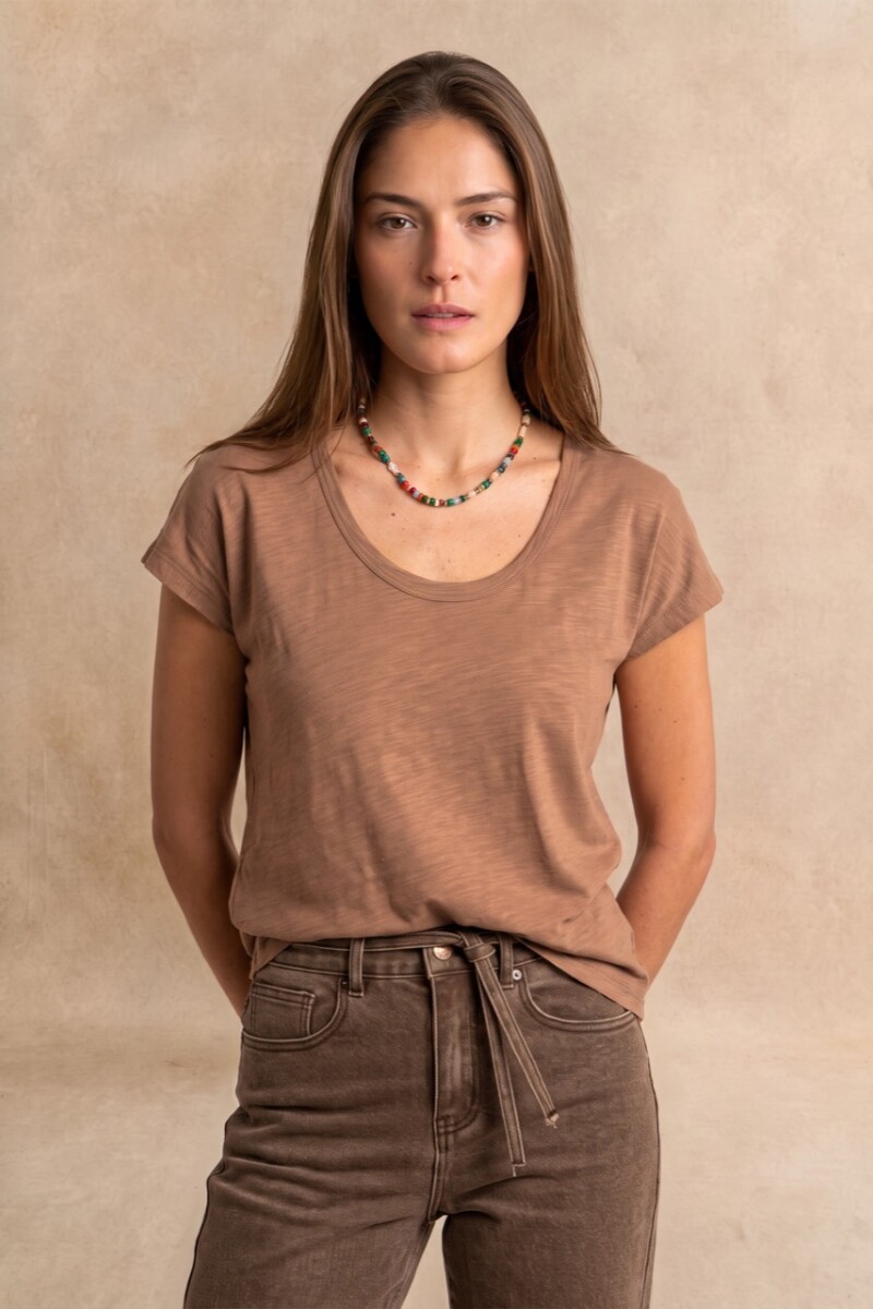Remera Algodón Flame Mocha