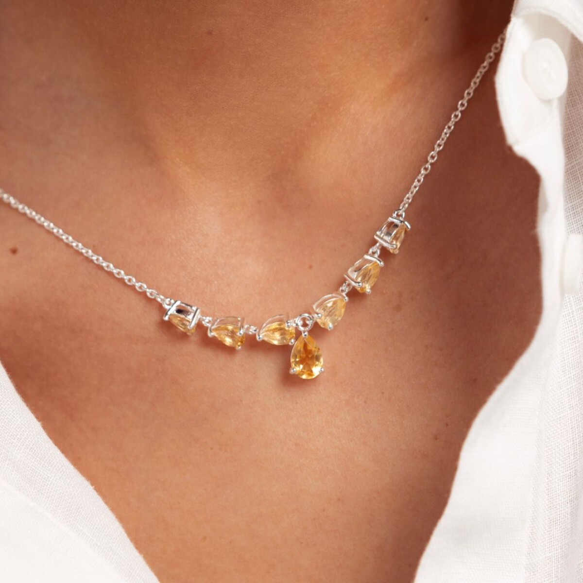 Collar Verano Citrino - Plata 925 