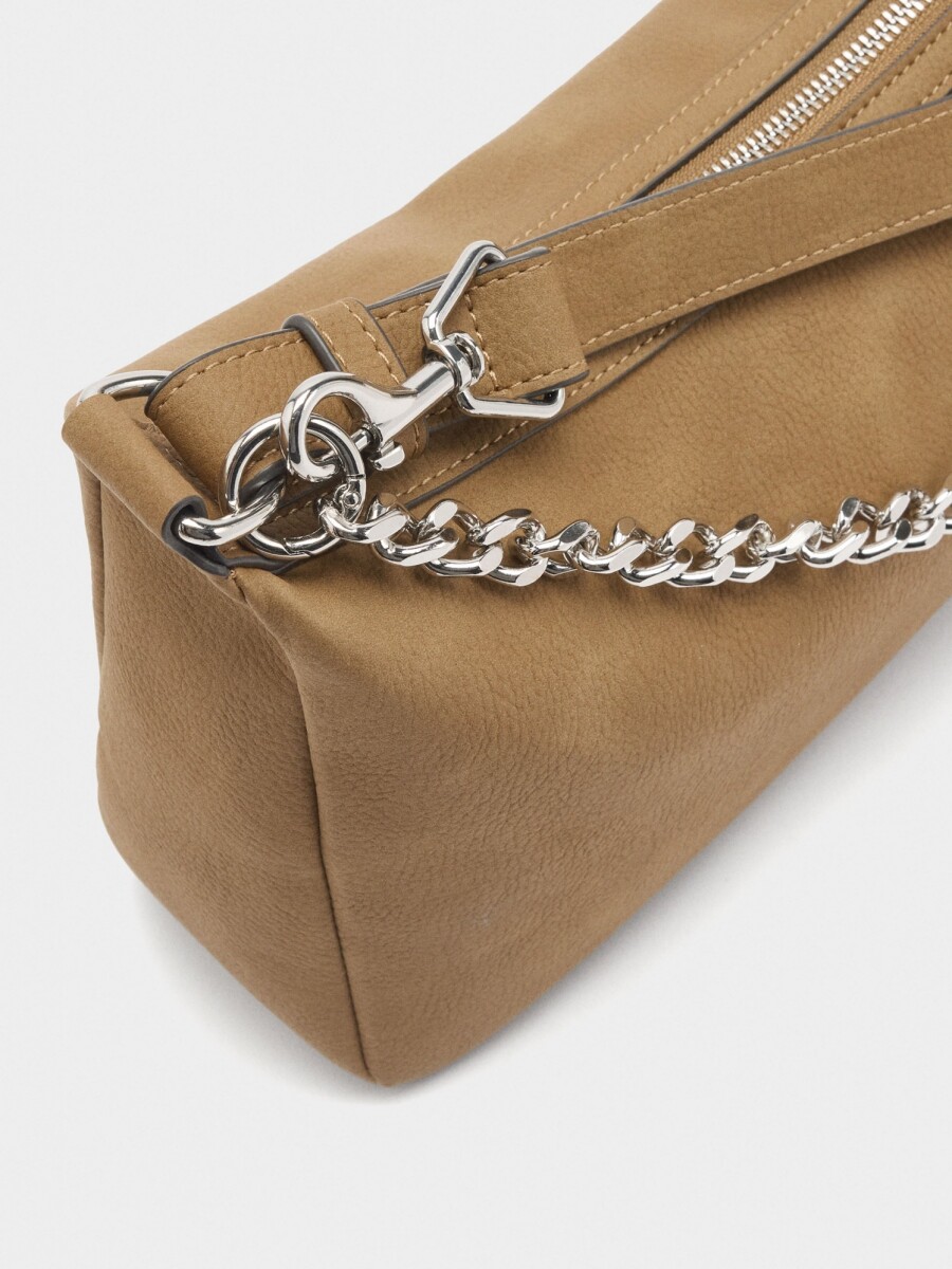 Bolso Bandolera Efecto Piel camel