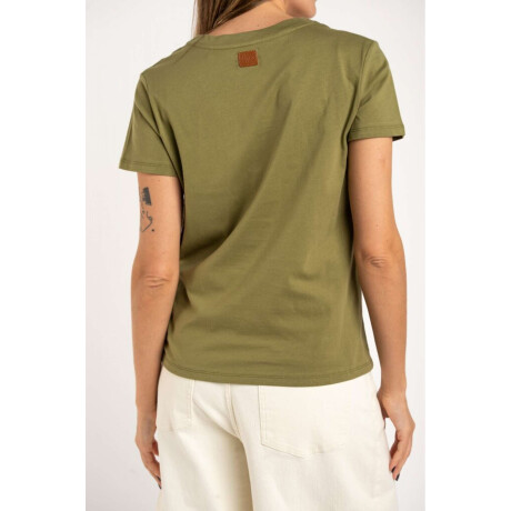 Remera Algodon Peinado Escote Lurex Safari