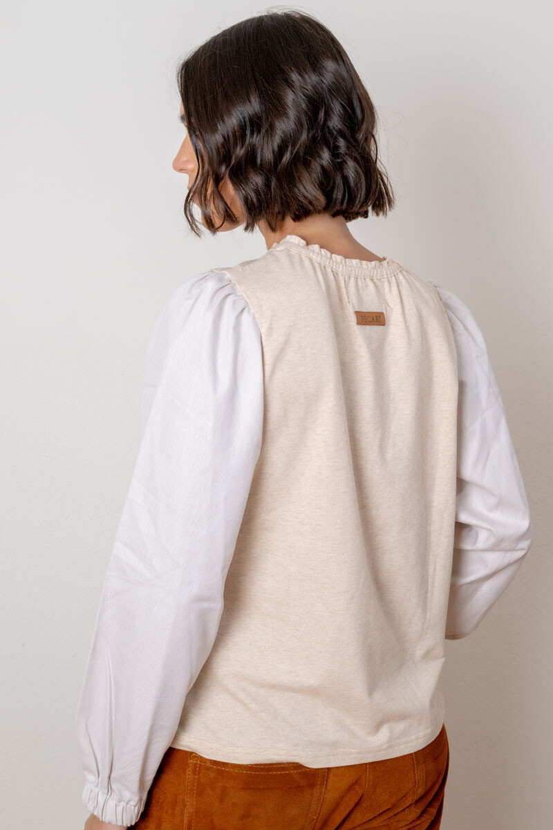 Remera cami Beige