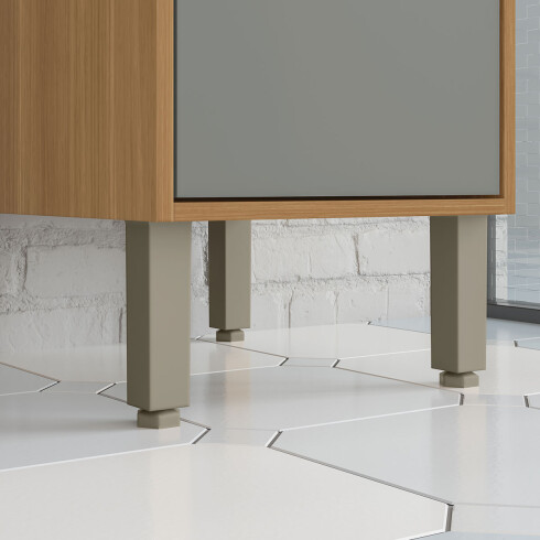 BAJO MESADA 1 PUERTA MOBILIARIO COCINA MDF COLORS FREIJO FREIJO Y VERDE