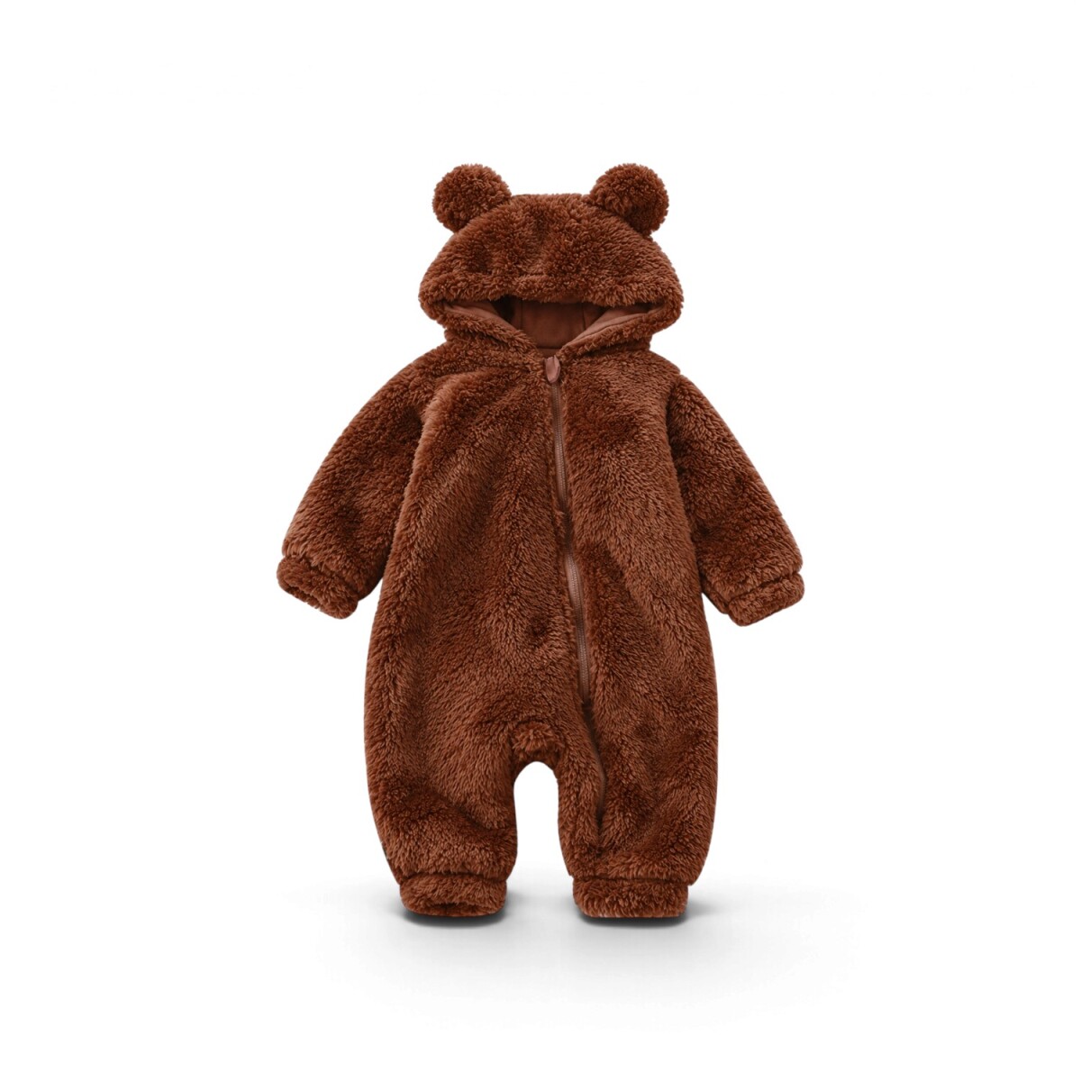 Body Bebé Abrigo Peluche Cierre - Marrón 