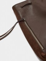 Mochila Con Piel marron