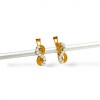 Caravanas aros infinitos oro- Oro bajo - Zirconia - CA8182 conpiedra