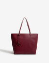 Shopper Shopper Doble Asa Con Charm - Rojo Oscuro
