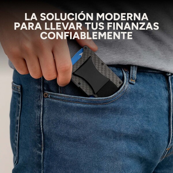 Billetera Tarjetero Bloqueo Rfid Anti Clonación Calidad Variante Color Negro Labrado