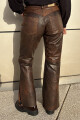 Leather Pant Marron gastado