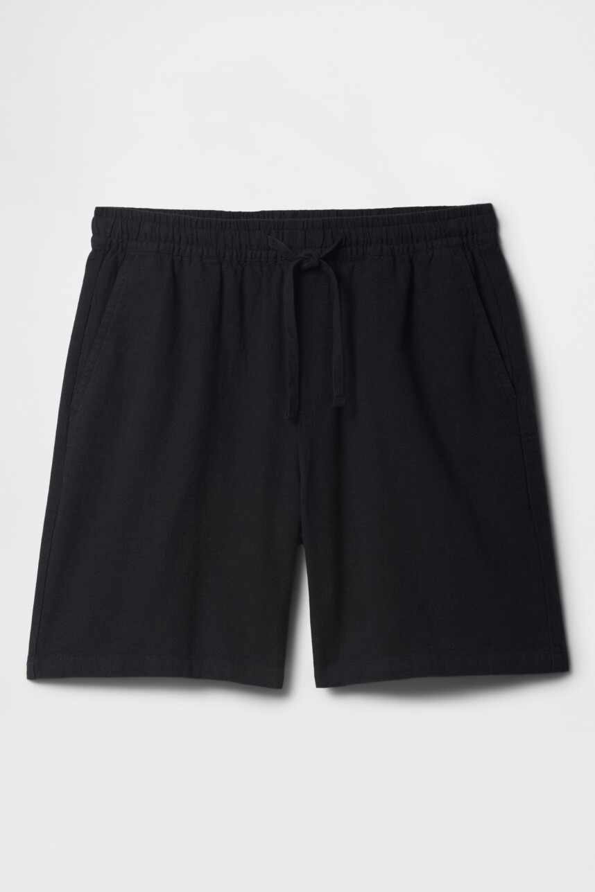 Short De Lino Easy 7Inch Hombre Black 1
