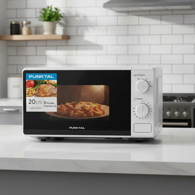 Microondas Manual Punktal Pk-2029m 700w 20l Blanco Microondas Manual Punktal Pk-2029m 700w 20l Blanco