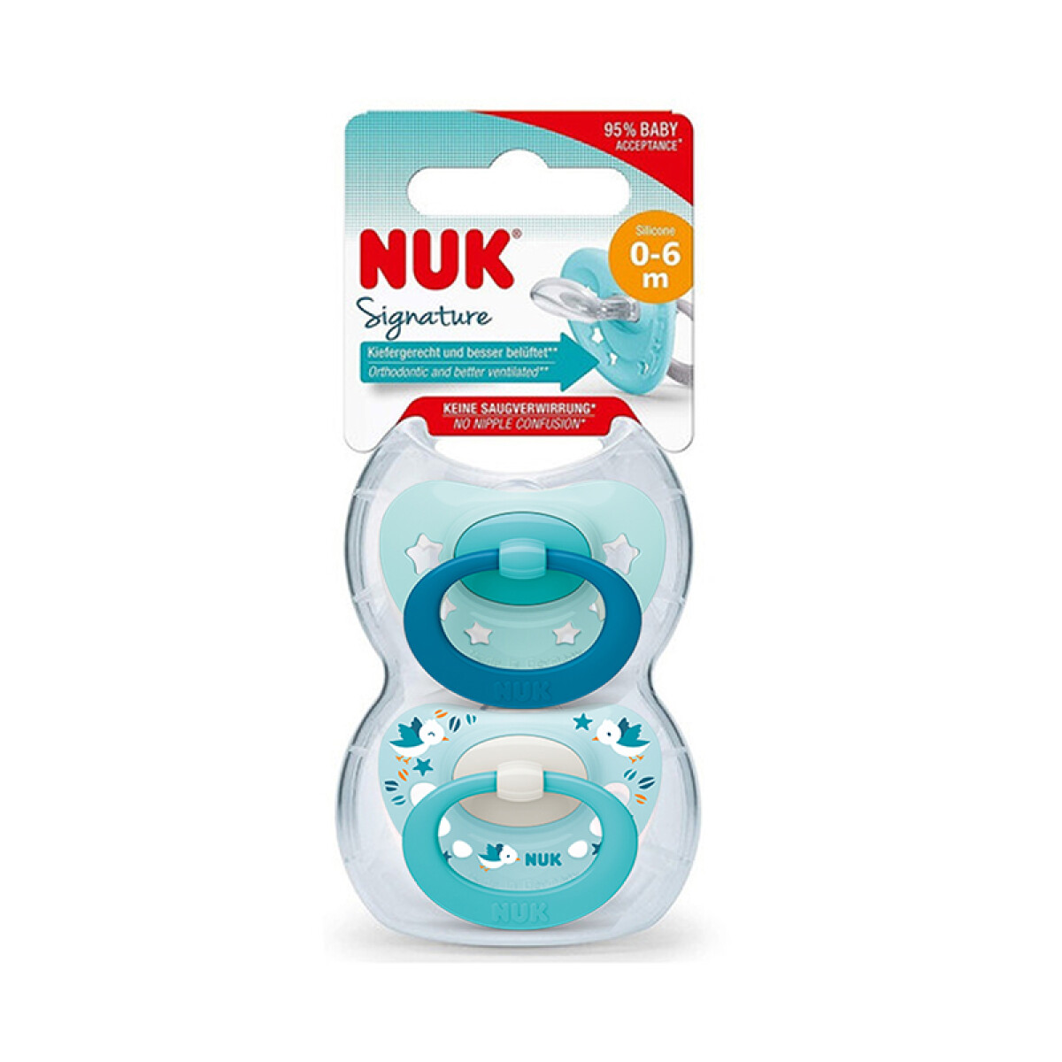 Chupete Nuk Signature - 0 - 6 Azul 