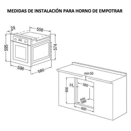 HORNO D/EMPOTRAR JAMES ELECTRICA GRIS HEE G2