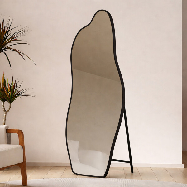 Espejo Irregular Pared Cuerpo Entero Fm02 50 X 160 Cm NEGRO