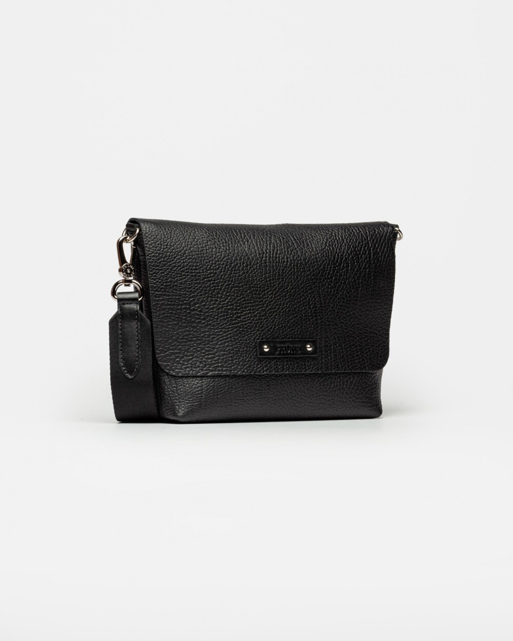 Bandolera New Nina en cuero graneado Negro