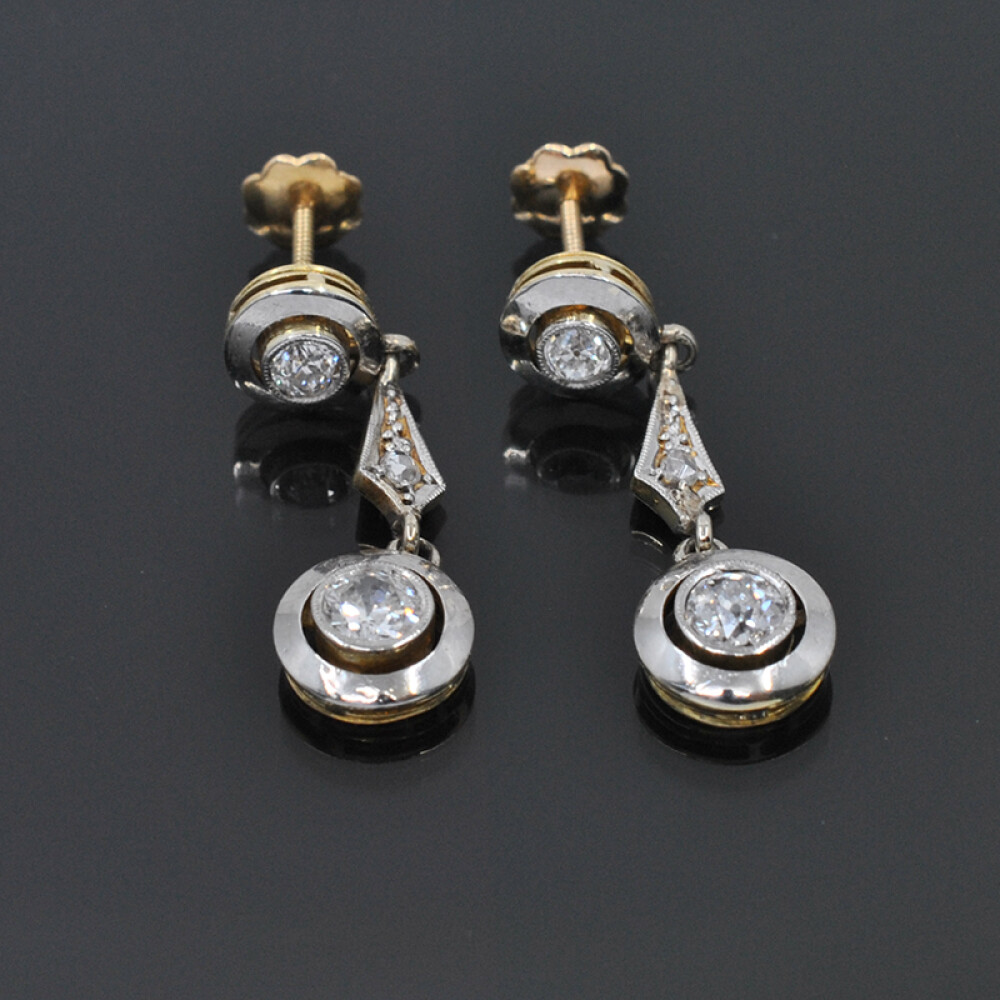 Caravanas oro 18k , brillantes, diamantes Caravanas oro 18k , brillantes, diamantes