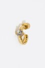 PENDIENTES ARO TEXTURA Y CRIST Oro