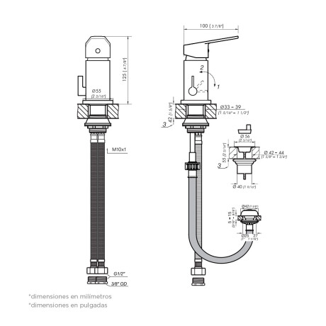 BIDET CON TRANSFERENCIA EN LATON CROMADO - SERIE BLEST 000