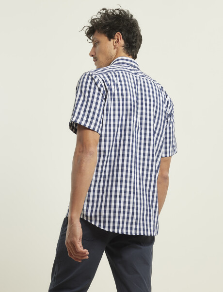 012531 CAMISA HARRINGTON LABEL Blanco/azul Osc