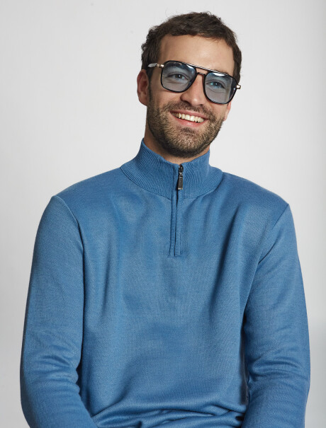 Remera melange blue