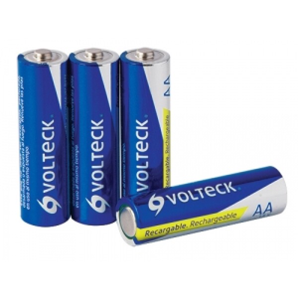 Pila Recargable AA - 4 Unidades - Volteck Pila Recargable AA - 4 Unidades - Volteck