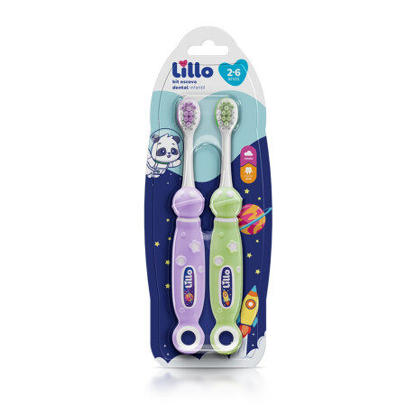 Cepillo de Dientes Infantil Lillo Verde y Lila 2-6 Años 2 Unidades Cepillo de Dientes Infantil Lillo Verde y Lila 2-6 Años 2 Unidades