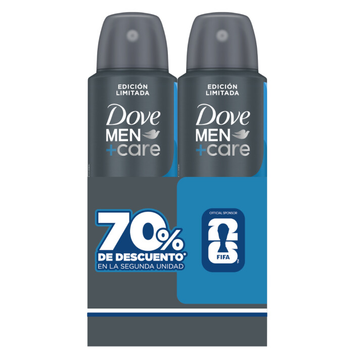 DOVE DEO AERO PRO FIFA MEN PACK X 2 UN única