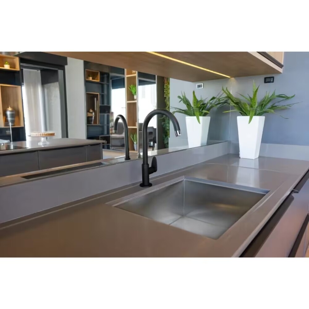 Grifo lavatorio mesa ALLURE DECORE negro mate Grifo Lavatorio Mesa Allure Decore Negro Mate