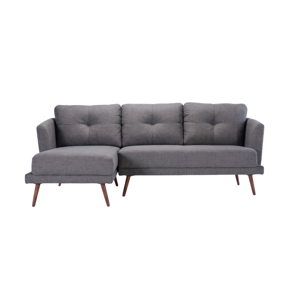 Sofá Con Chaise Triunfo - 3 Cuerpos Gris Chaise Derecho