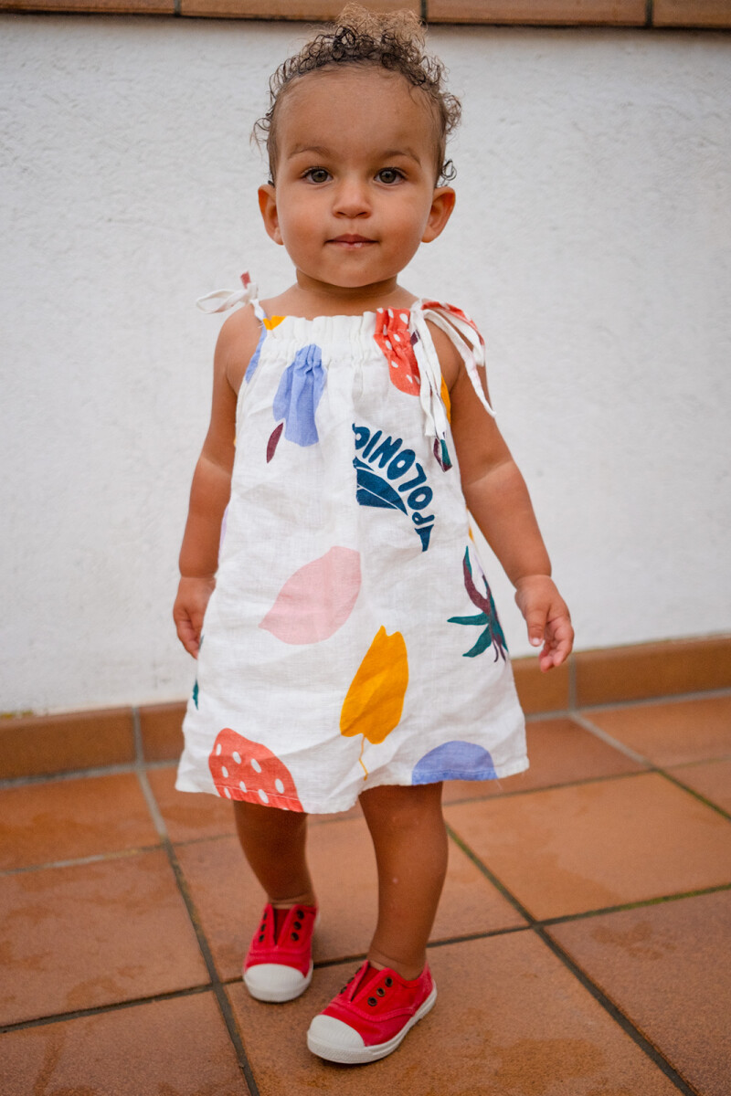BABY LINEN AMELIE DRESS Fruit Salad